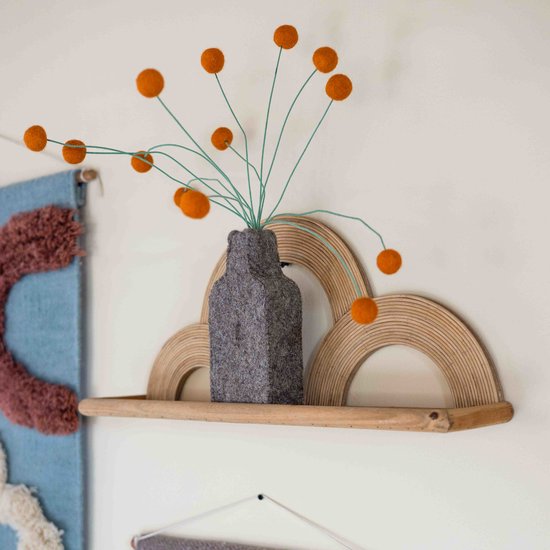 Kidsdepot Wandrek Mara van rotan – stijlvol en natuurlijk wandrek met cirkelvormige details, ideaal voor de kinderkamer of woonkamer.