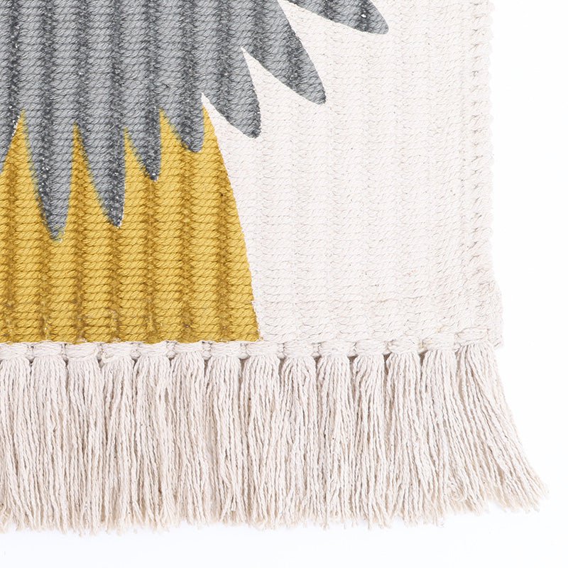 Schattig wandkleed Jaggo Leeuw met grijze manen voor kinderkamer, 50x45 cm, 100% katoen