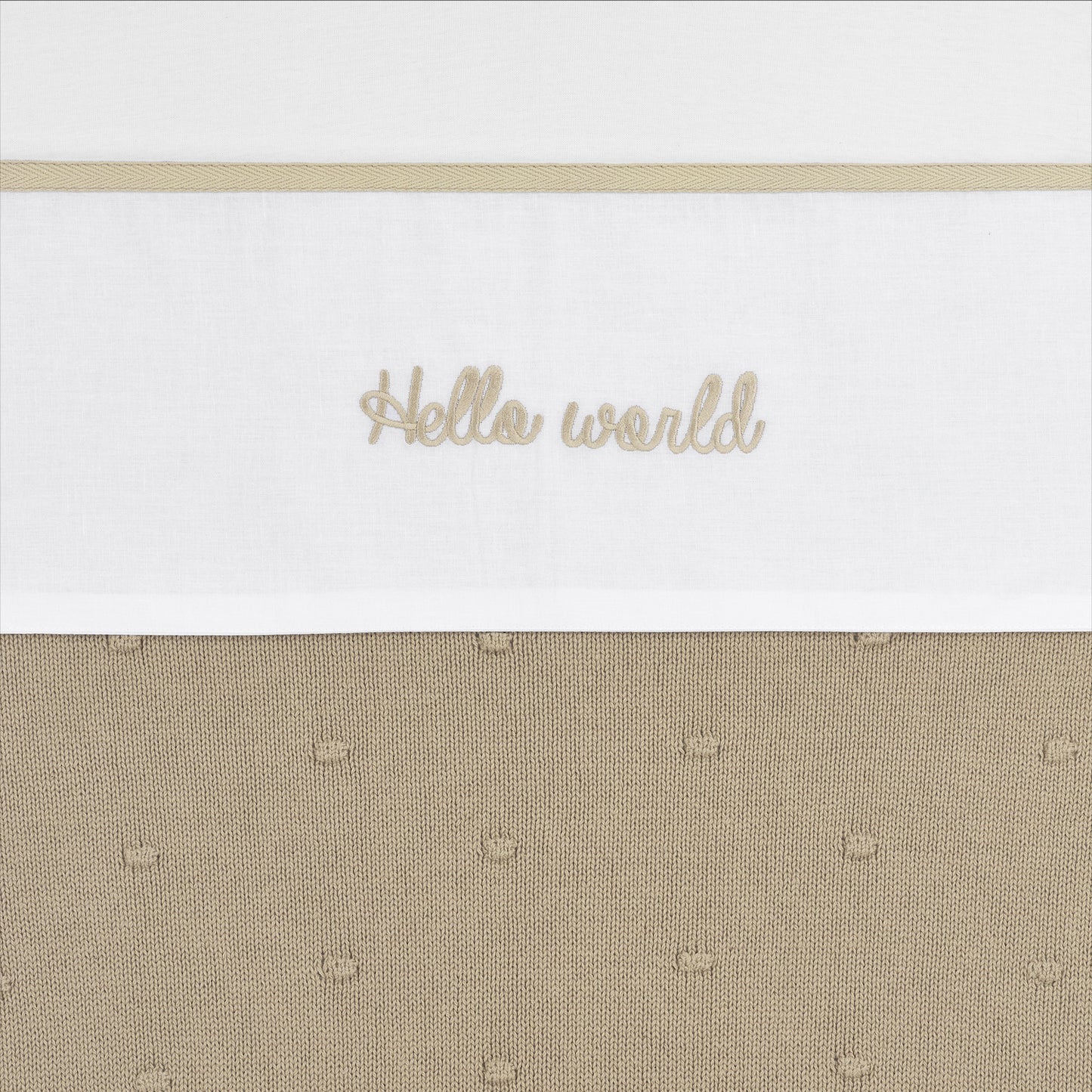 Meyco Baby Ledikantlaken Hello World - Sand - 100x150 cm