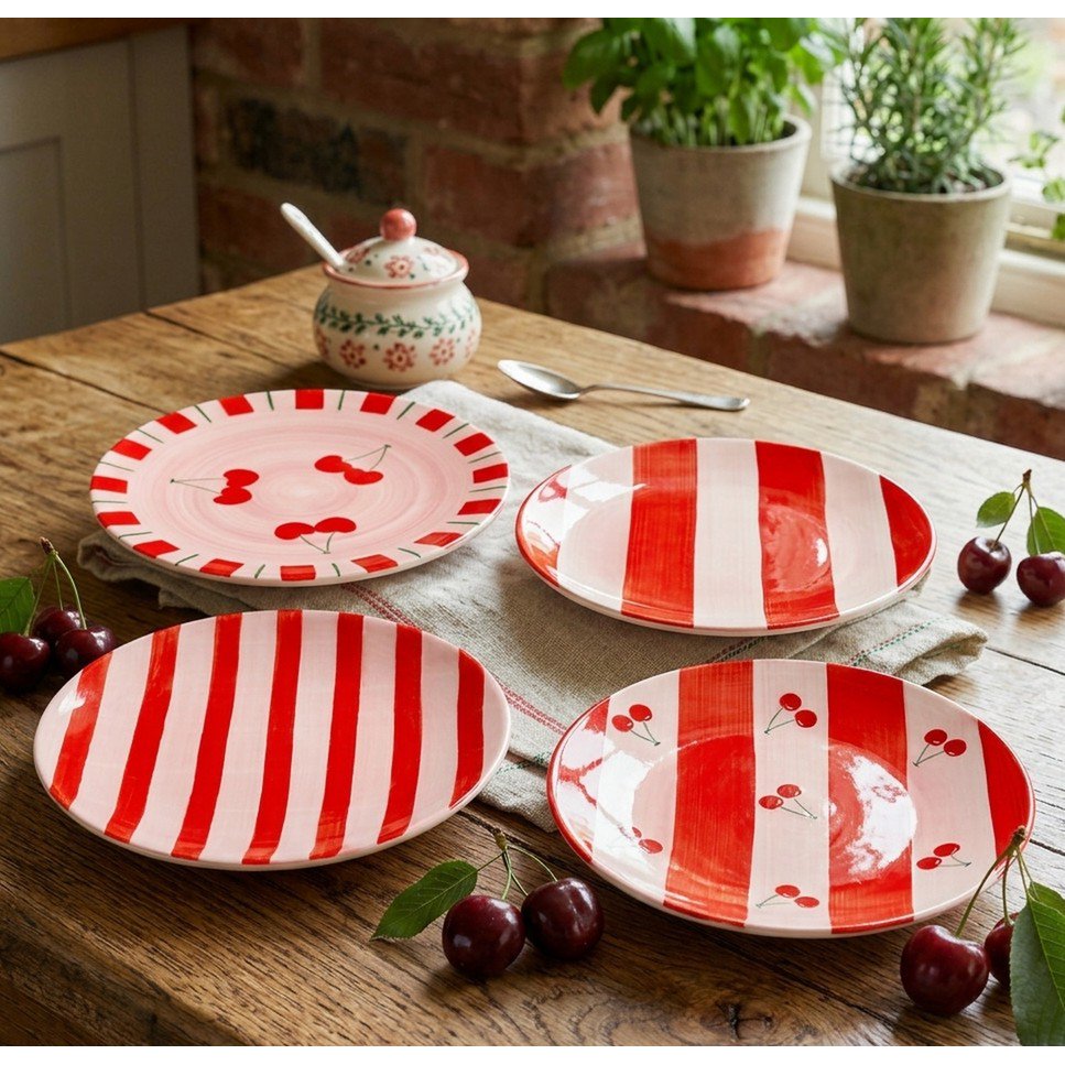 Borden set van 4 - Kersen