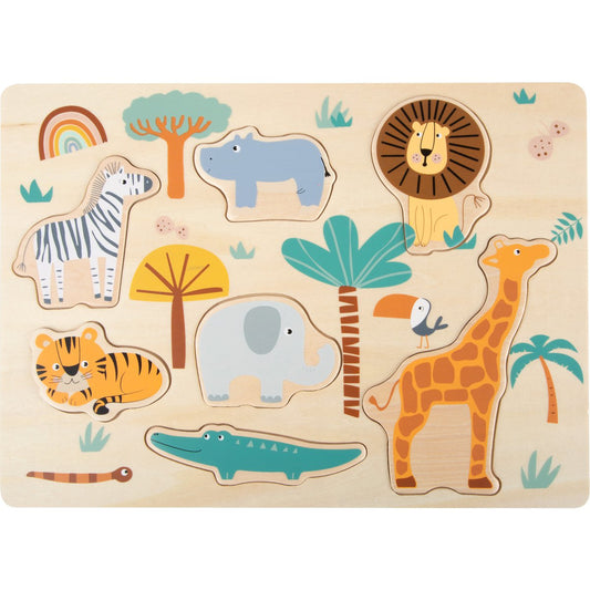 Puzzel voor kleine kinderen met safari thema