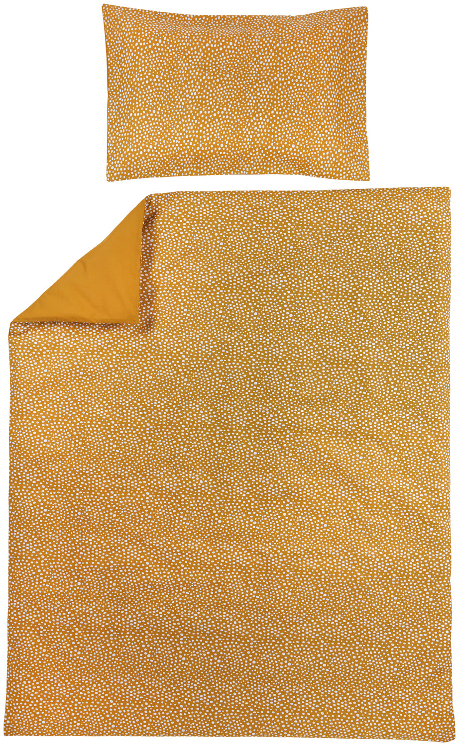 Meyco Baby Dekbedovertrekset Cheetah/Uni Honey Gold 120x150 cm voor ledikant of dreumes bed