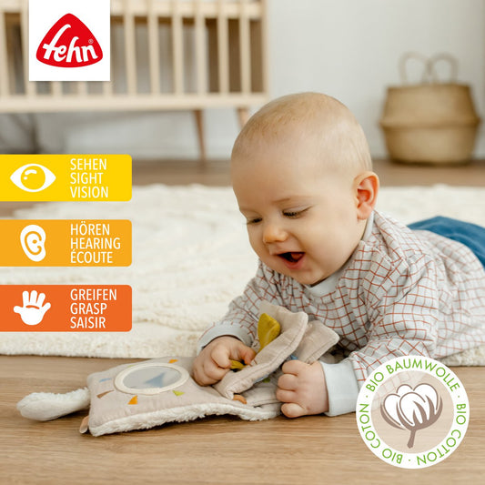 activiteitenboekje schaap baby fehn zacht speelgoed