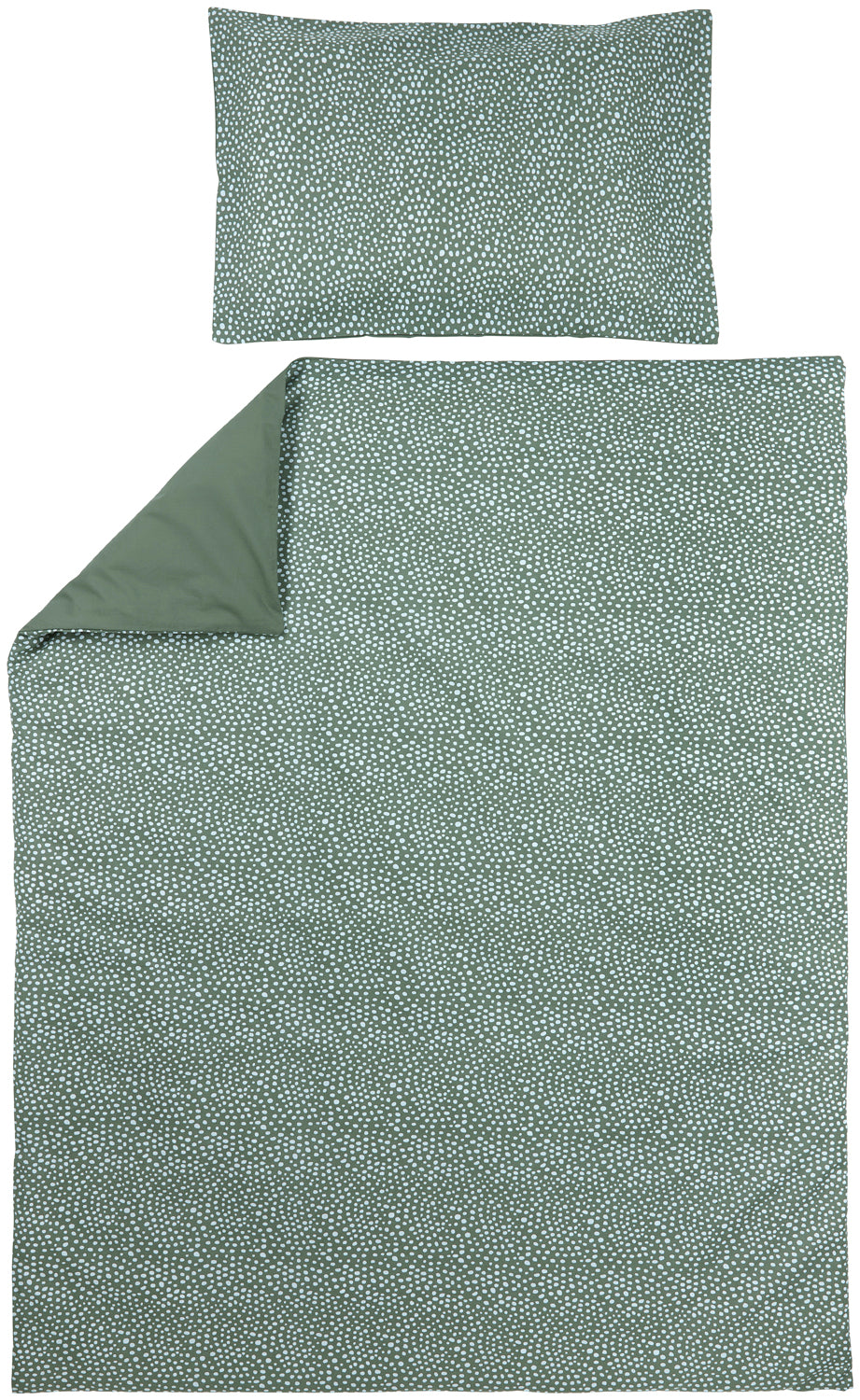 Meyco Baby Dekbedovertrekset Cheetah Uni Forest Green 120x150 cm voor peuterbed met trendy cheetah print