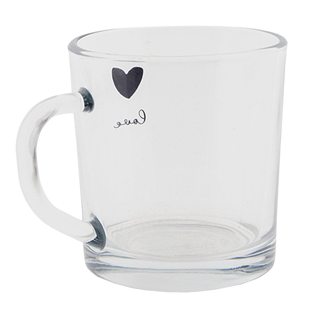 Theeglas Love van Clayre & Eef met hartje, 250 ml, ideaal voor thee, high tea en een gezellig rustmoment