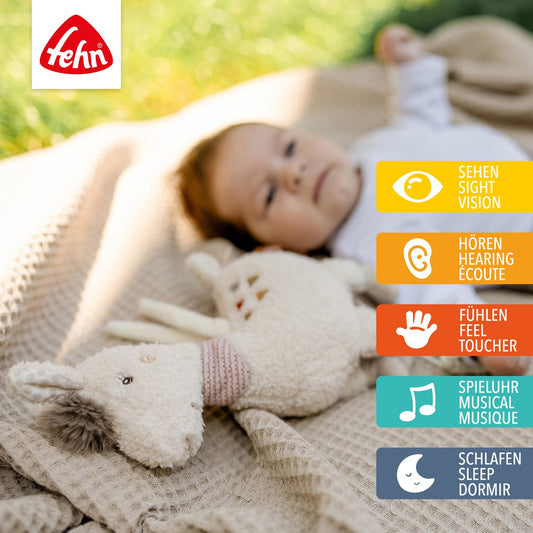 Fehn muziekknuffel lama met Slaap kindje slaap voor baby’s