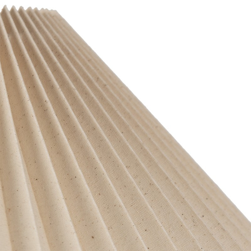 Beige Japandi tafellamp van Clayre & Eef met keramieken voet en papieren lampenkap – Scandinavisch minimalistisch design