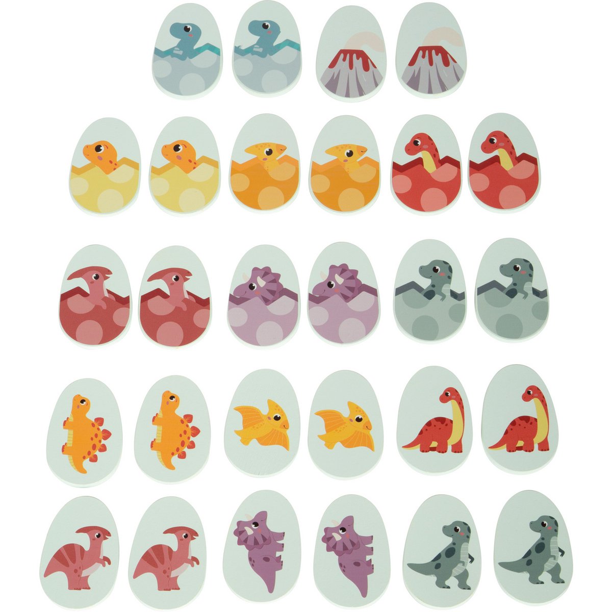 Small Foot Memory Dino kinderspel met houten kaartjes en dinosaurus thema – educatief spel voor peuters en kleuters.