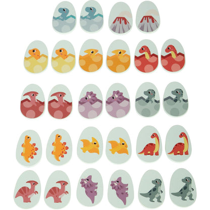 Small Foot Memory Dino kinderspel met houten kaartjes en dinosaurus thema – educatief spel voor peuters en kleuters.