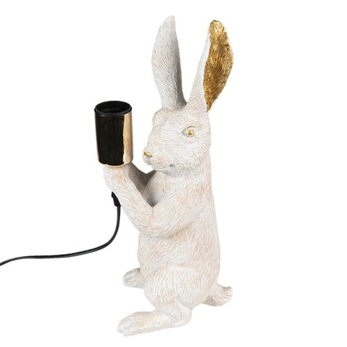 Tafellamp wit konijn